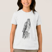 ハヤブサ Youth Tri-blend Tシャツ (正面)