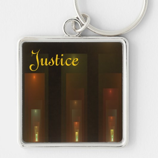 ハライズドホールズ抽象芸術アート キーホルダー (正面)