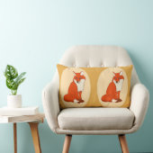 ハラザグッドキツネリバーシブル ランバークッション (椅子)