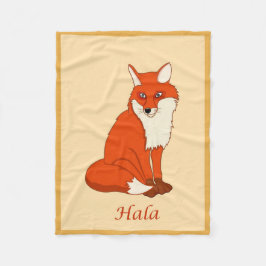 ハラザグッドキツネ フリースブランケット