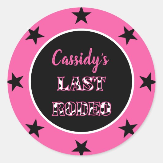 ハラスのラストロデオ ディスコカウガール ブライズテートパーティー ラウンドシール (正面)