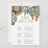 ハラスメントパーティー招待 ビーチ バッチ 行程表 招待状 (裏面)