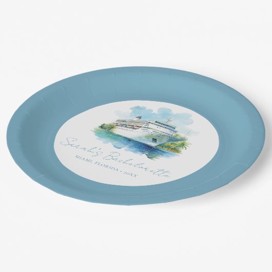ハラスメントパーティ クルーズ船 専用 ペーパープレート (アングル)