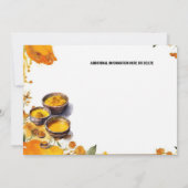 ハラディ貼りインディアン式伝統的結婚の 招待状 (裏面)