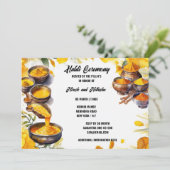 ハラディ香辛料の儀式伝統的インディアン結婚ズ 招待状 (スタンド正面)