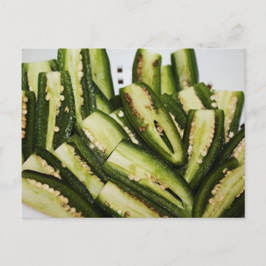 ハラペーニョの半分 ポストカード (正面)