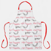 ハラペーノスケッチ付き唐辛子エプロン エプロン (正面)