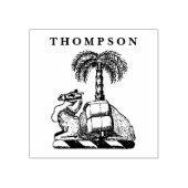 ハラルディックカメルパームツリーカラー名 ラバースタンプ (インプリント)