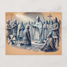 ハラルドブルートゥースインパステルチョークスケッチ ポストカード