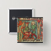 ハラルドI Fairhair挨拶のGuthrum 「Flateybok 缶バッジ (正面&裏面)