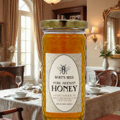 ハラルビー長方形フードラベル金ゴールド楕円スワール フードラベル