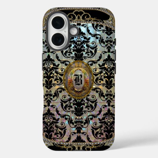 ハラレシャムエレガントダマスクモノグラム Case-Mate iPhoneケース (裏面)