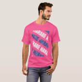 ハラレ迷彩柄パターンブルーカモフラージュ Tシャツ (正面フル)