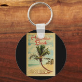 ハランデールビーチパームツリーヴィンテージトラベル キーホルダー (正面)