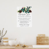 ハリとベリーのカクテル ウェディングバーサイン ポスター (キッチン)