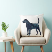 ハリアハウンドビーグルブラックウォーター色シルエット クッション (椅子)