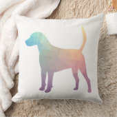 ハリアビーグルハウンドジオメトリシルエット クッション (ブランケット)