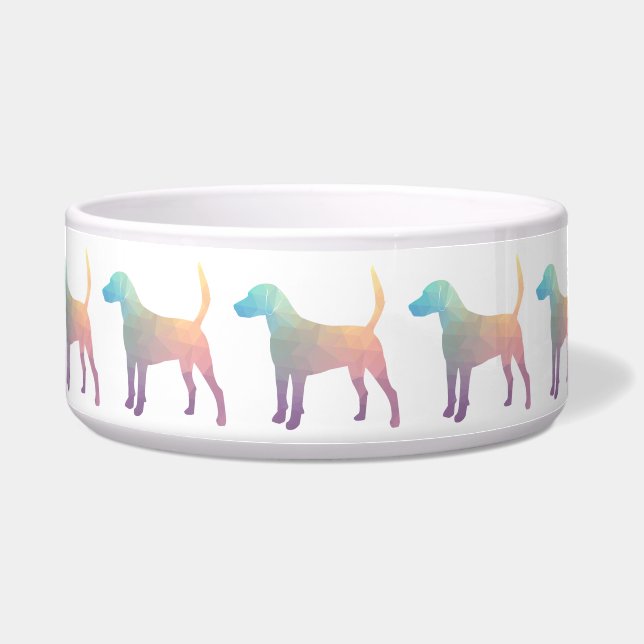 ハリアビーグルハウンドジオメトリシルエット ボウル (正面)