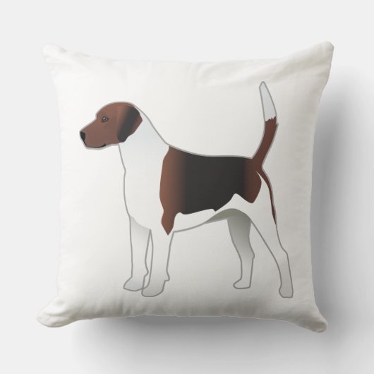 ハリアベーシックブリードハウンドッグイラストレーション クッション (正面)