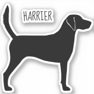 ハリアードッグ品種シルエットビニールステッカー シール