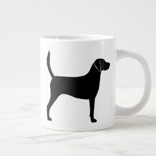 ハリアー犬がシルエットを作る ジャンボコーヒーマグカップ
