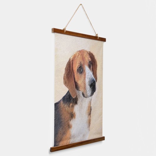 ハリア絵画ズ – かわいいオリジナルドッグアート 吊り下げ型タペストリー (傾斜あり)