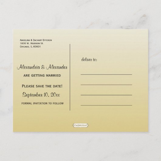 ハリウきらきら光るッドの日付のポストカードを保存 案内ポストカード (裏面)