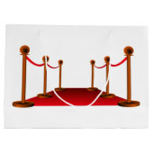 ハリウエレガントッドレッドカーペットスウィート16誕生日 ラージペーパーバッグ (裏面)