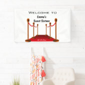 ハリウエレガントッドレッドカーペットスウィート16誕生日 横断幕 (インサイチュ)