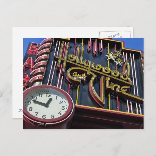 ハリウッドとつる植物の看板はがき ポストカード (正面/裏面)