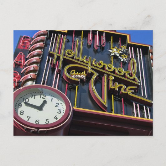 ハリウッドとつる植物の看板はがき ポストカード (正面)