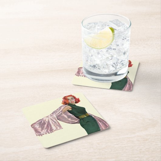 ハリウッドに私を連れて行って下さい スクエアペーパーコースター (インサイチュ)