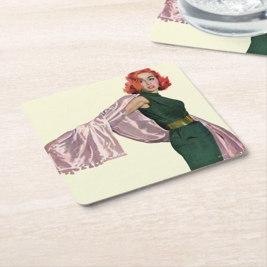 ハリウッドに私を連れて行って下さい スクエアペーパーコースター (アングル)