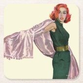 ハリウッドに私を連れて行って下さい スクエアペーパーコースター (正面)