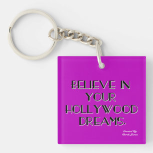 ハリウッドのあなたの夢正方形のKeychainで信じて下さい キーホルダー
