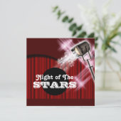 ハリウッドのテーマ"あらゆる年齢"のパーティーが個人化する 招待状 (スタンド正面)