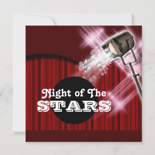 ハリウッドのテーマ"あらゆる年齢"のパーティーが個人化する 招待状 (正面)