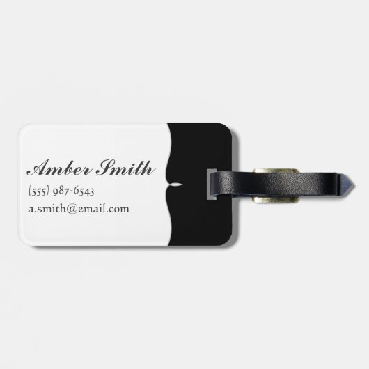 ハリウッドのネオンサイン、ロサンゼルス、カリフォルニア ラゲッジタグ (裏面横)