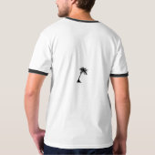 ハリウッドのネオンロゴのヤシの木 Tシャツ (裏面)