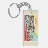 ハリウッドのビーチのフロリダFLのヴィンテージ旅行記念品 キーホルダー (正面左)