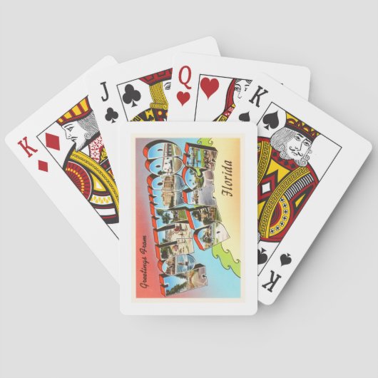 ハリウッドのビーチのフロリダFLのヴィンテージ旅行記念品 トランプ (裏面)