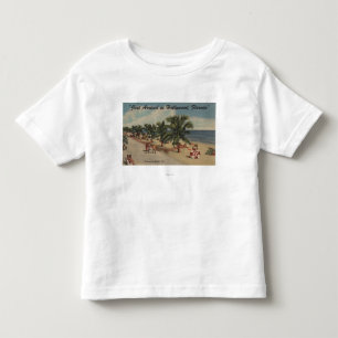 ハリウッドのビーチ、フロリダ-ビーチの眺め トドラーTシャツ