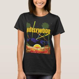 ハリウッドのヤシの木と夕焼け 旅行 Tシャツ