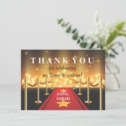 ハリウッドの丁重な菓子16はノート感謝していしています サンキューカード (スタンド正面)