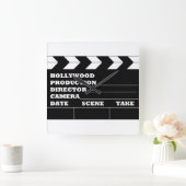 ハリウッドの下見板の時計 スクエア壁時計 (ホーム)