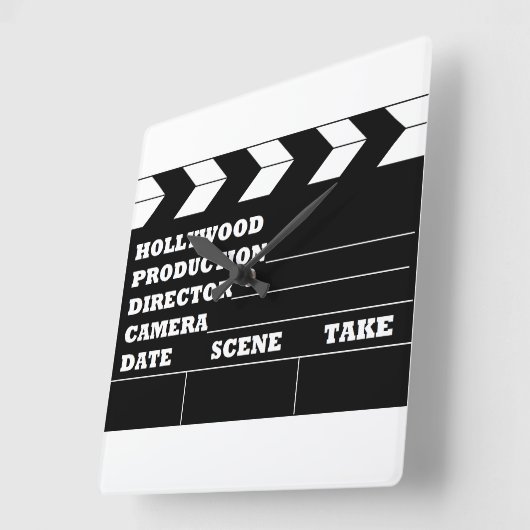 ハリウッドの下見板の時計 スクエア壁時計 (傾斜)