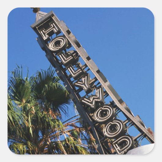 ハリウッドの印、ロサンゼルス、カリフォルニア スクエアシール (正面)