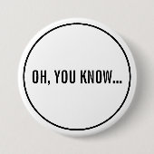 ハリウッドの皮肉おもしろいな見出し 缶バッジ (正面)