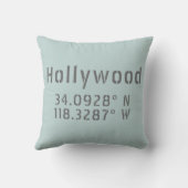ハリウッドの緯度経度 クッション (裏面)