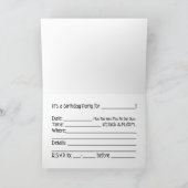 ハリウッドの誕生日の招待状のテンプレート 招待状 (内部)